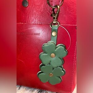 Portland Leather Four-Leaf Clover Bag Flair Bag Charm - NEW